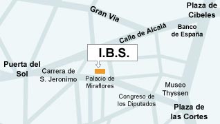 Plano de situación de I.B.S. en Madrid